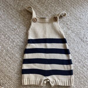 Striped Knit Kids One Piece 95% cotton 5% wool